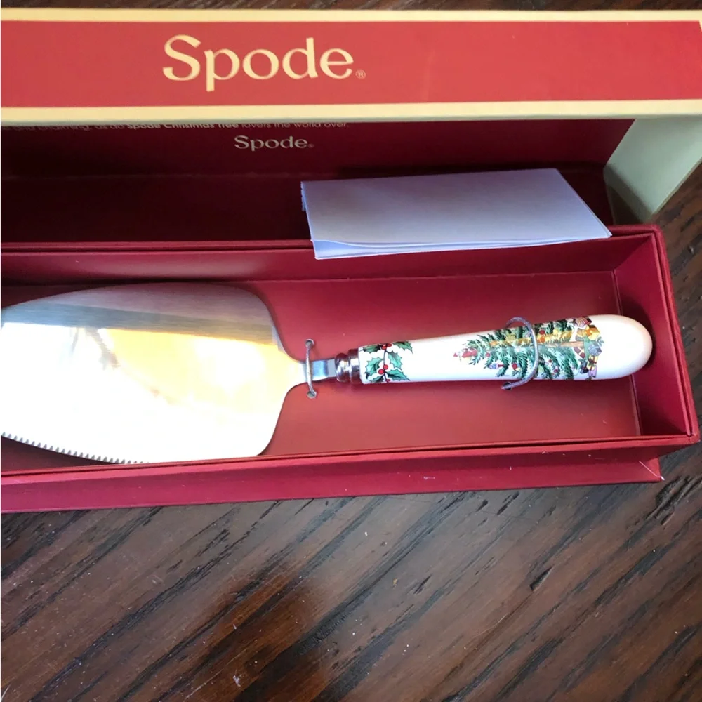 Spode Christmas Tree Cake Knife Server